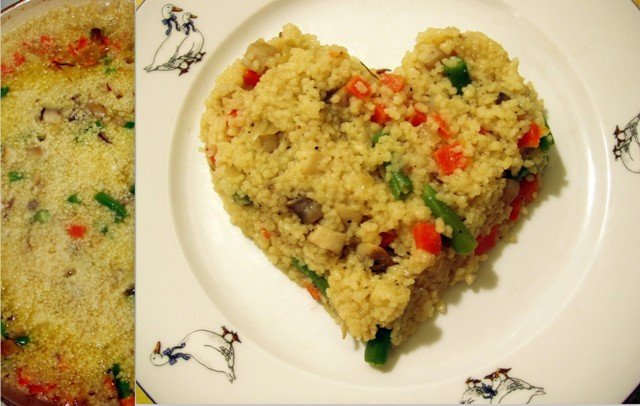 Кускус з овочами і грибами