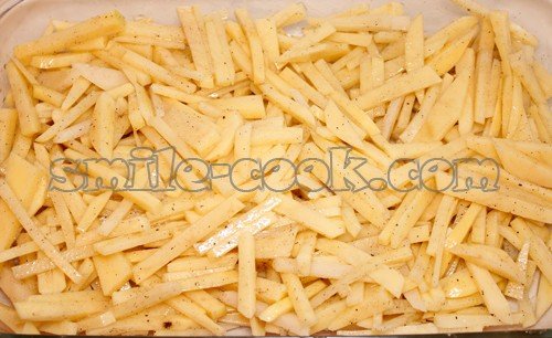 нарезанный картофель