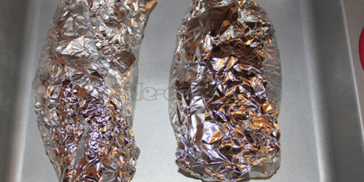 chicken breast in foil