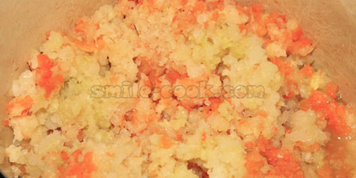 minced vegetables