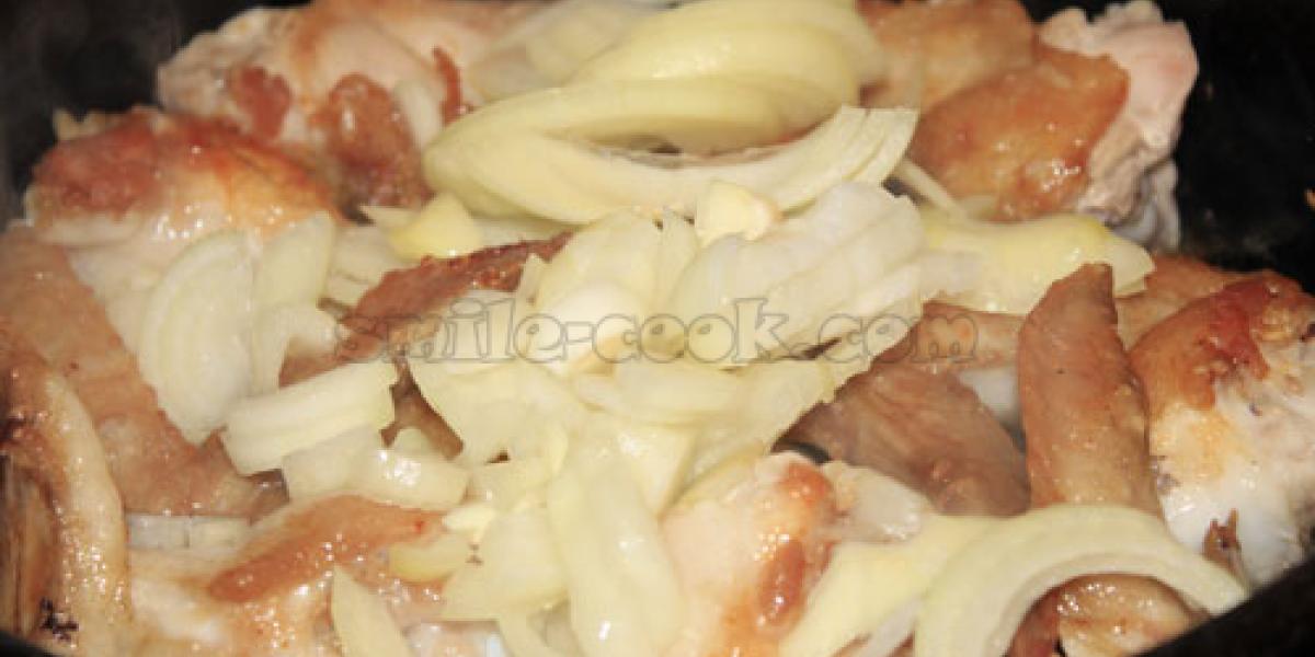 chicken and onions