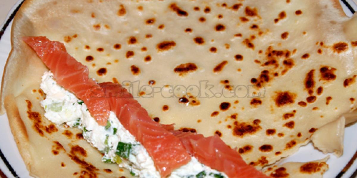 feta and red fish pancake