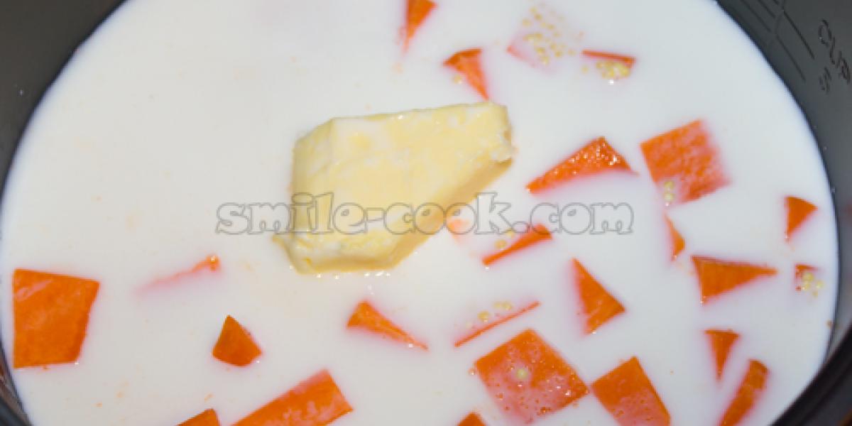 pumpkin with millet and milk