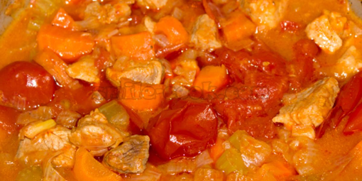 pork, vegetable, and cider stew