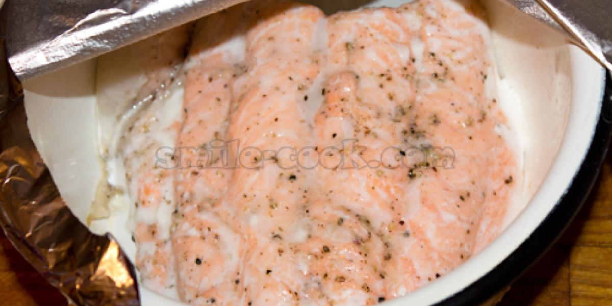 steamed salmon