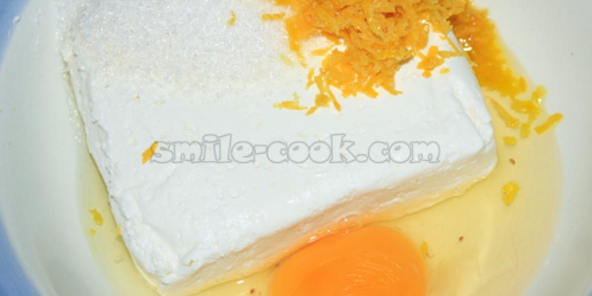 cottage cheese with egg, sugar and lemon zest