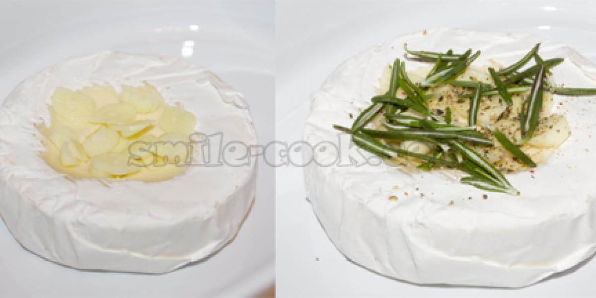 camembert with garlic and rosemary