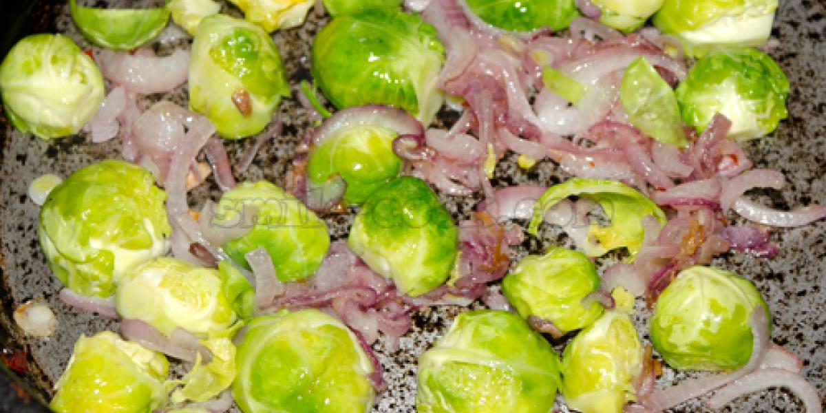 brussels sprouts with onions and peppers