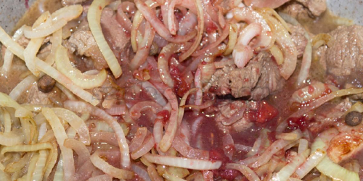 beef with onions and sauce