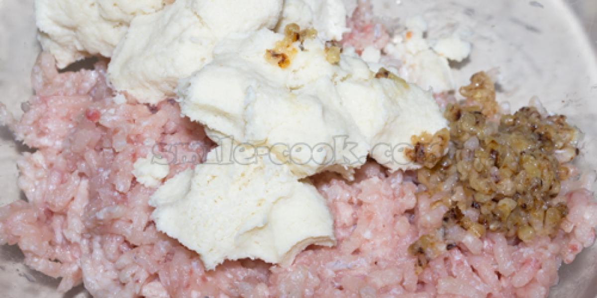 minced fish with bread and onions