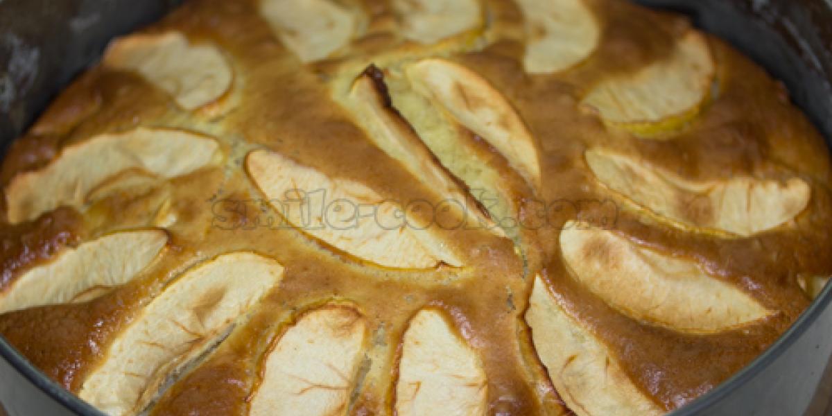 sour milk pie with apples