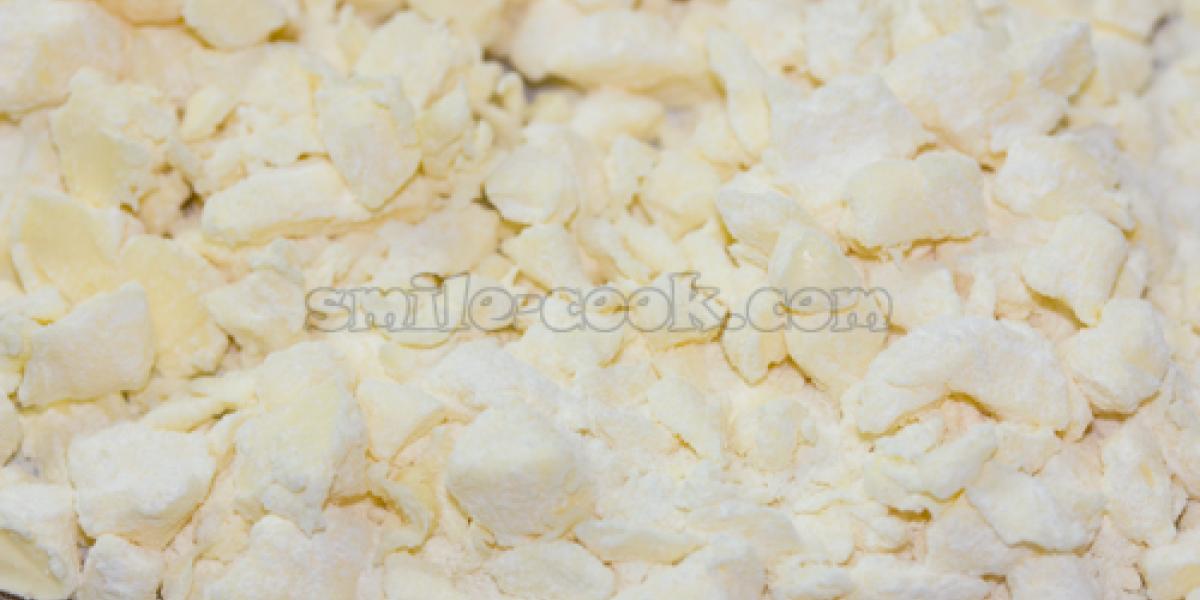 butter and flour crumble