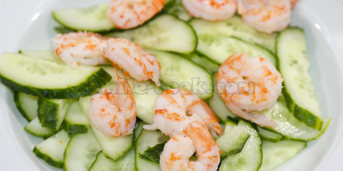 cucumbers and shrimp