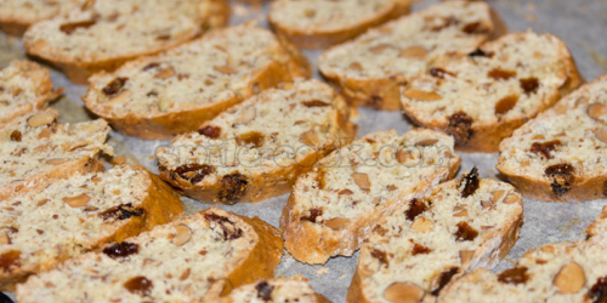 biscotti on a baking tray