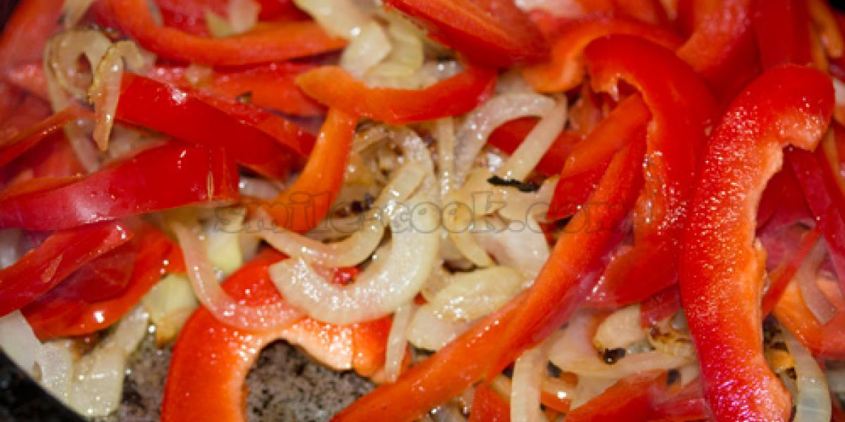 braised onions and peppers