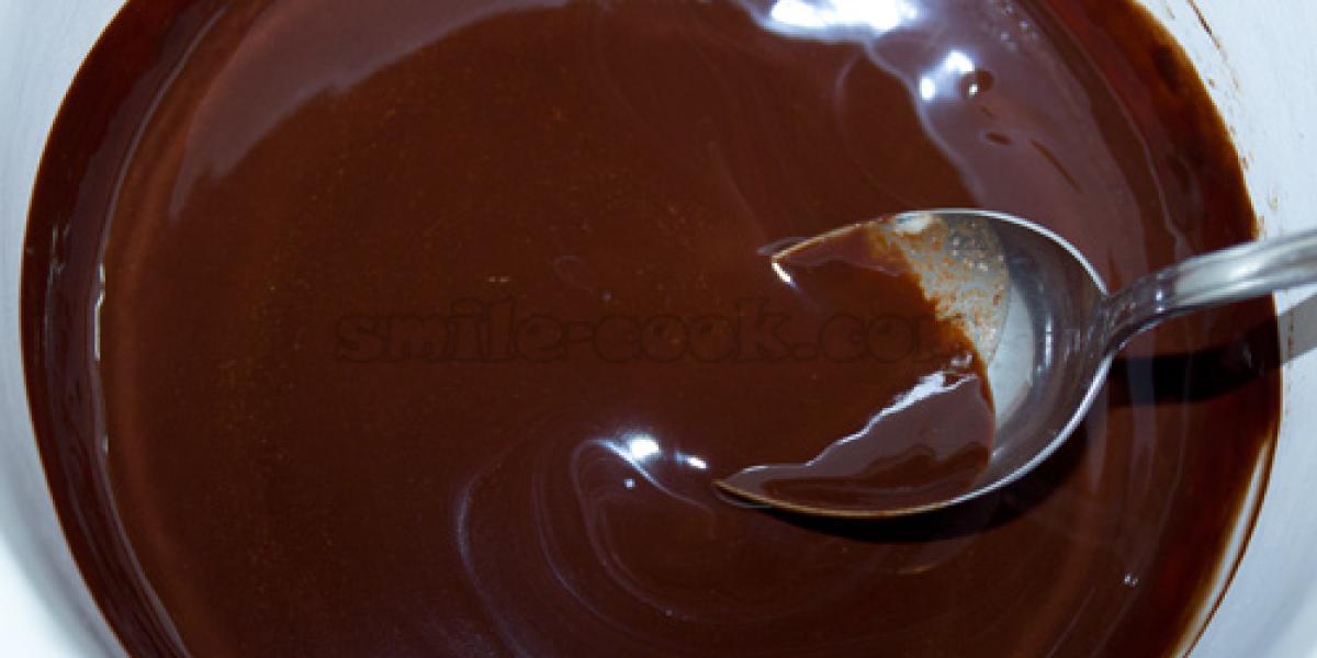 melted chocolate with butter