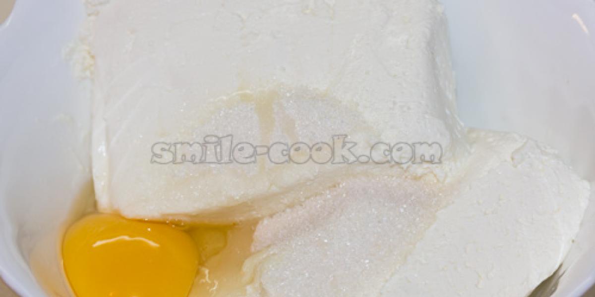 cottage cheese, egg and sugar