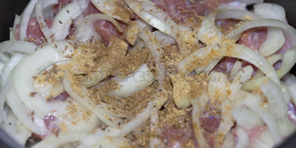 meat with onions and spices