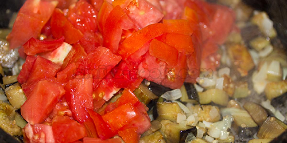 eggplant and tomatoes