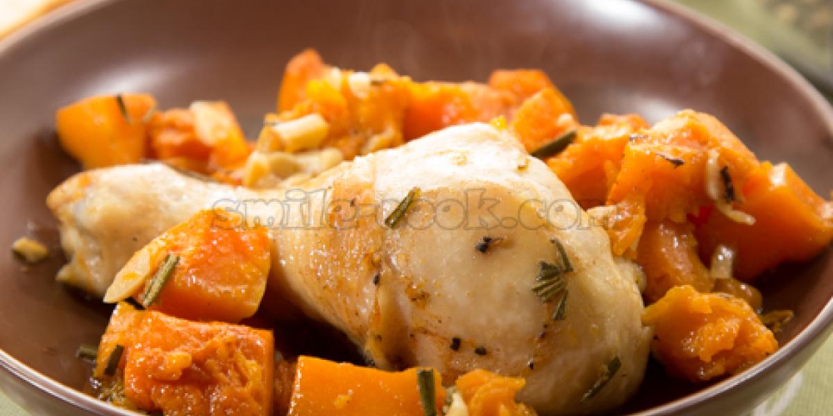 chicken legs with pumpkin