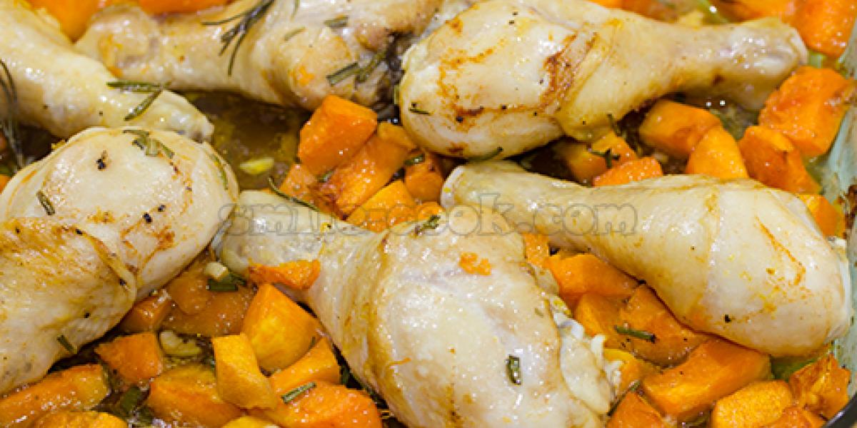 chicken legs with pumpkin