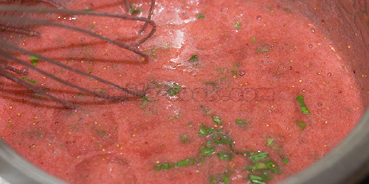 strawberries with basil