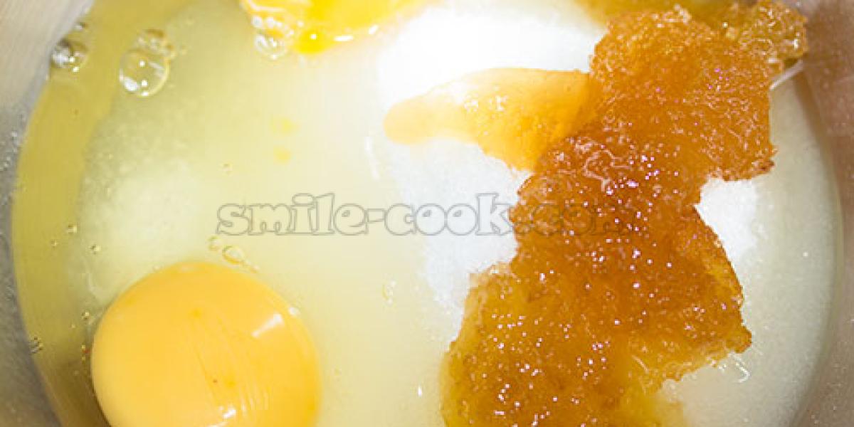 eggs, honey and sugar