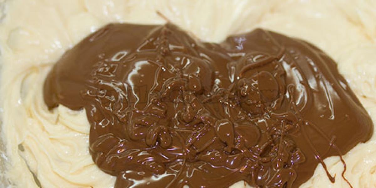 batter with chocolate