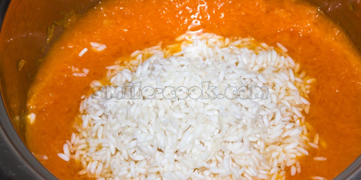 rice milk porridge with pumpkin